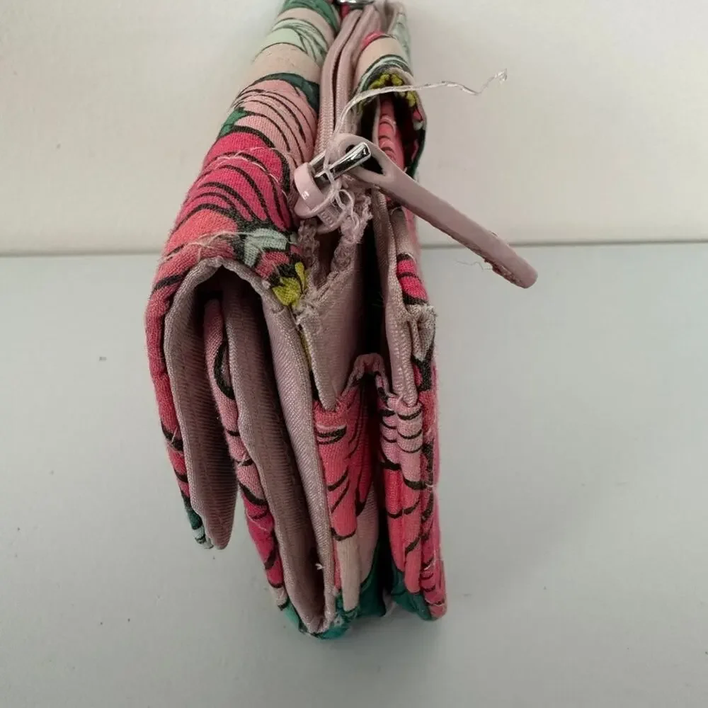 Vera Bradley Vintage Floral Smartphone Wristlet Wallet Broken Zipper & No Strap - Picture 4 of 11